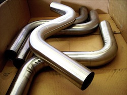 Motor exhaust pipe polishing